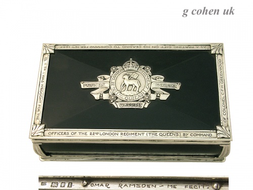 Sterling Silver Cigar Box Omar Ramsden 1926
